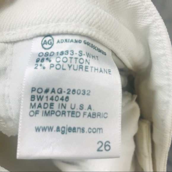 AG Adriano Goldschmied White Stilt Roll Up Jeans - Picture 6 of 7